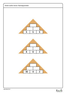 Rechenpyramiden in 3D - Kiwole - Kinder wollen lernen