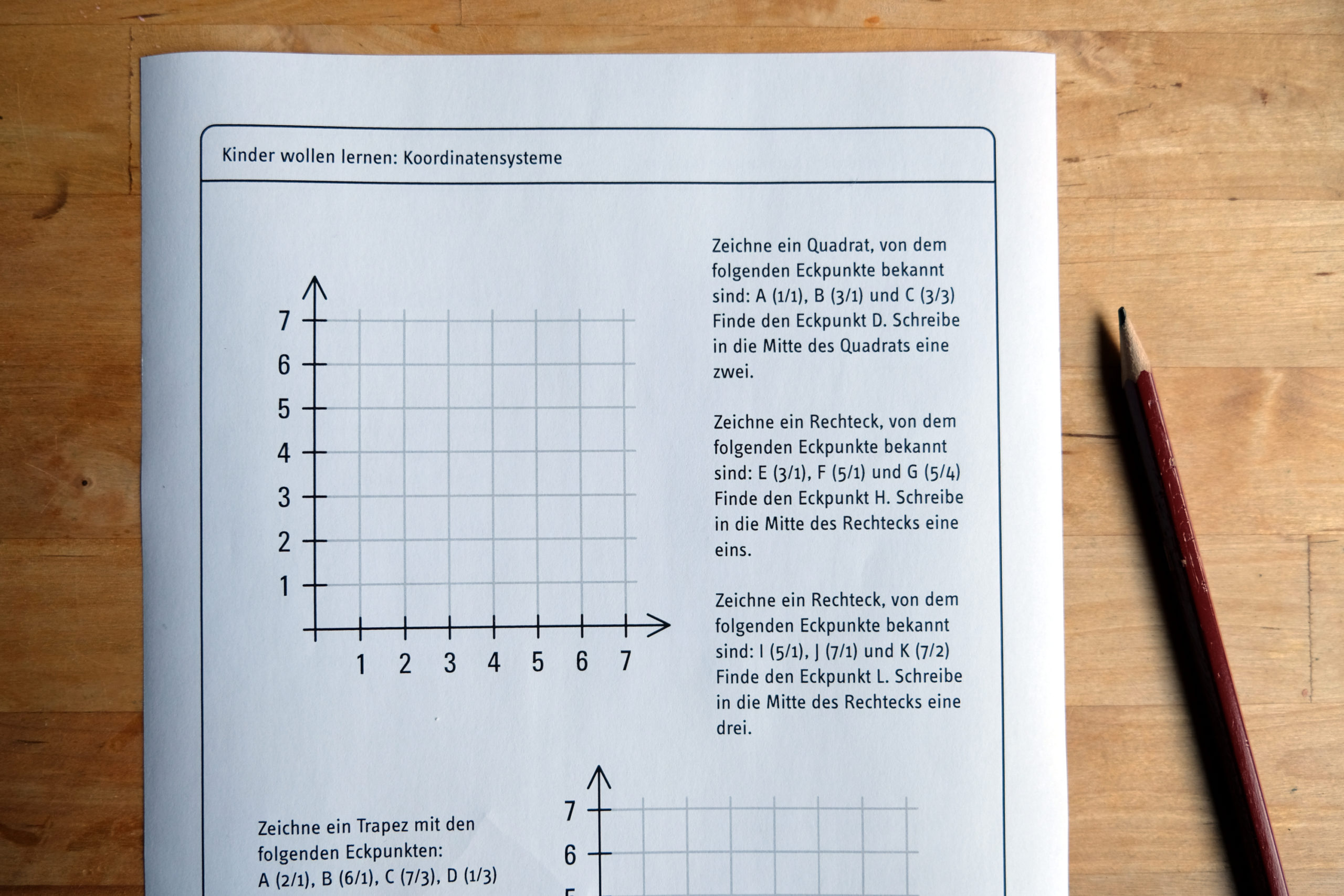 Figuren Im Koordinatensystem Zeichnen Arbeitsblatt kiwole.de