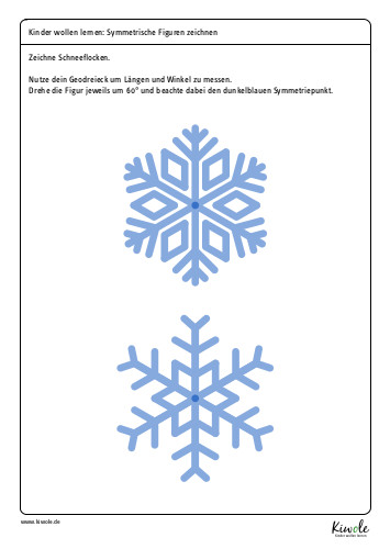 Lösung zum Arbeitsblatt "Schneeflocken durch Drehsymmetrie erzeugen"