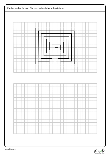 Arbeitsblatt "klassisches Labyrinth zeichnen"