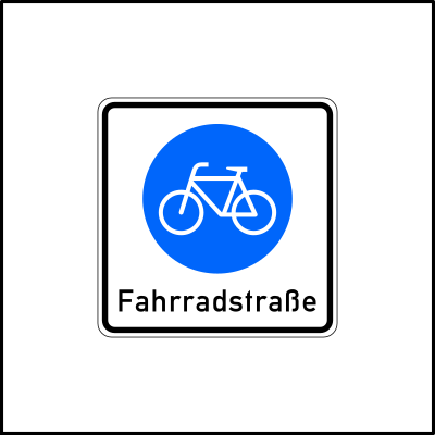 Verkehrszeichen: Fahrradstraße