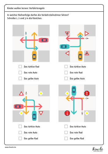 Arbeitsblatt: Die Vorfahrtsregeln