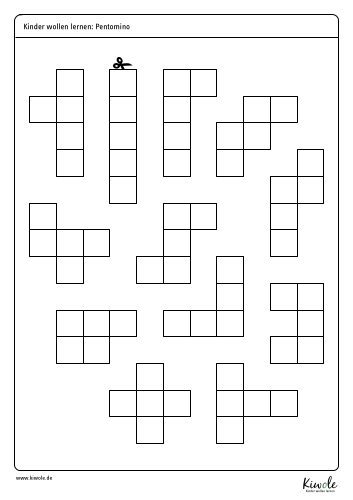 Die Pentominos zum Ausdrucken