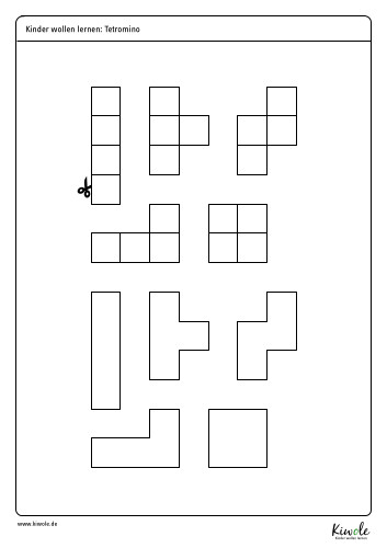 Bastelbogen Tetrominos
