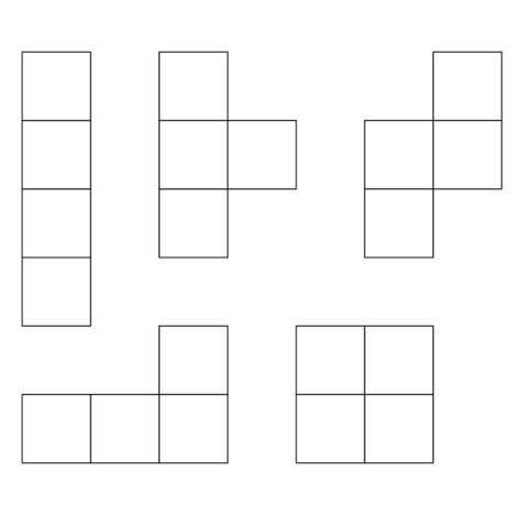 Pentominos zum Ausdrucken