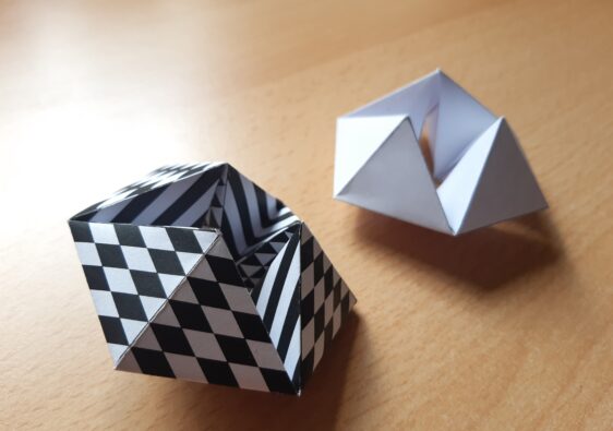 Ein Op-Art-Kaleidozyklus und ein blanko-Kaleidozyklus