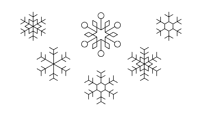 Gezeichnete Schneeflocken