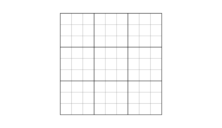 Vorlage zur Erstellung eines eigenen Sudokurätsels