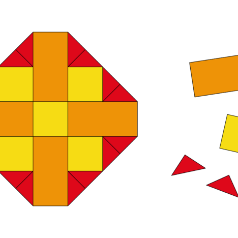 Grundformen erkennen, zählen und anmalen