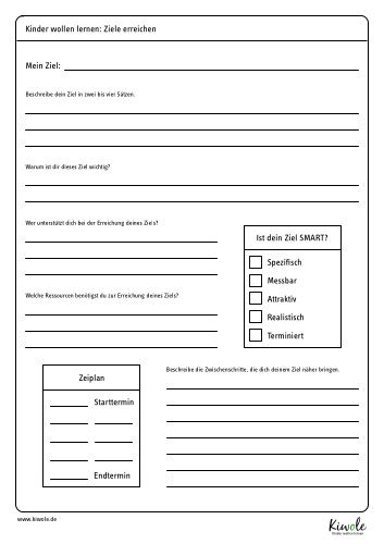 Ein Projektplan zum Ausdrucken