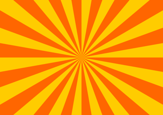 Sonnenstrahlen in gelb und orange