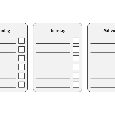Ein Hausaufgabenplaner zum Ausdrucken
